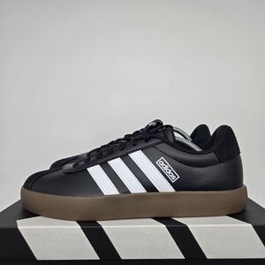 New adidas Vl Court 3.0 Core Black Cloud White Gum Men's Shoes Size 13